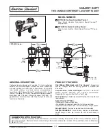 American Standard Colony Soft 2275.40 Specification Sheet предпросмотр