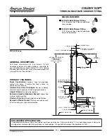 Предварительный просмотр 1 страницы American Standard Colony Soft 3-Handle Bath/Shower Fitting 3375.302 Specification Sheet