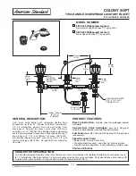 American Standard COLONY SOFT 3875.409 Specification Sheet предпросмотр