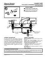 American Standard COLONY SOFT 3875.509 Specification Sheet предпросмотр