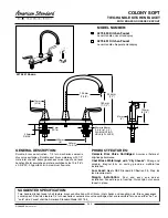 American Standard Colony Soft 4275.550 Specification Sheet preview