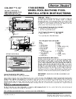 American Standard Colony Whirlpool/Bathing Pool 1748 Series Installation Instructions preview