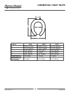 Предварительный просмотр 2 страницы American Standard Commercial Toilet Seats 5901.100 Specification Sheet