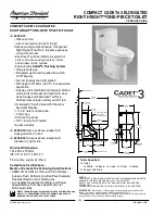 American Standard Compact Cadet 2403.012 Specification Sheet предпросмотр