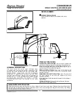 American Standard Connoisseur 4400.641 Specification Sheet preview