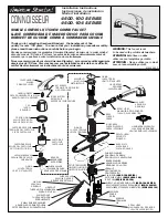 Предварительный просмотр 1 страницы American Standard Connoisseur Single Control Kitchen Combi Faucet 4600.100 Series Installation Instructions