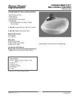 Preview for 1 page of American Standard Corner Minette 0451.001 Specification Sheet