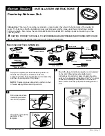 Preview for 1 page of American Standard Countertop Bathroom Sink Installation Instructions