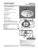 American Standard Coventry 0575.000 Dimensions preview