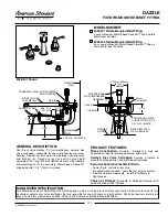 Предварительный просмотр 1 страницы American Standard Dazzle Fixture-Mounted Bidet Fittting 6028.400 Specification Sheet