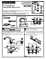 American Standard Deck-Mount Bath Filler 2800.SERIES Installation Instructions предпросмотр