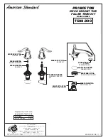 American Standard Deck-Mount Tub Filler Trim Kit T508.900 Parts List предпросмотр