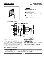 Preview for 1 page of American Standard Diverter Valve Trim T555.430 Specification Sheet