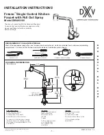 Предварительный просмотр 1 страницы American Standard DXV Fresno D35403150 Installation Instructions