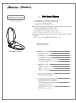 American Standard EB-FB110SW Installation And User Manual preview