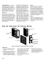 Preview for 2 page of American Standard Electronic Air Cleaner Use And Care Manual