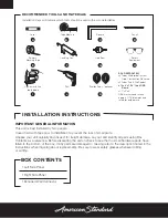 Предварительный просмотр 3 страницы American Standard Elevate 2947SWT36 Owner'S Manual