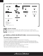 Preview for 3 page of American Standard Elevate A8014T LHO Owner'S Manual