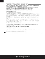 Preview for 7 page of American Standard Elevate A8014T LHO Owner'S Manual