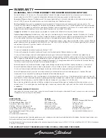 Preview for 8 page of American Standard Elevate A8014T LHO Owner'S Manual