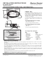 American Standard ELLISSE OVAL 2709 Installation Instructions preview