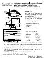 American Standard Ellisse Oval Bathtub 2709.XXXW Installation Instructions preview