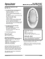 Preview for 1 page of American Standard Ellisse Oval Whirlpool and Bathing Pool 2709.002 Specification