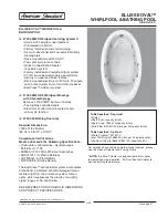 Preview for 1 page of American Standard Ellisse Oval Whirlpool and Bathing Pool 2709.028WC Specification Sheet