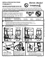 American Standard Elongated One-Piece Toilet 2003 Installation Instructions предпросмотр