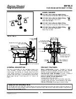 American Standard Enfield 2373.400 Specification Sheet предпросмотр