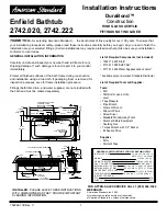 Preview for 1 page of American Standard Enfield Bathtub 2742.020 Installation Instructions Manual