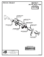 Предварительный просмотр 3 страницы American Standard Enfield On/Off  Valve Trim M968663 Installation Instructions