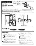 Preview for 1 page of American Standard Enfield T37373X Installation Instructions