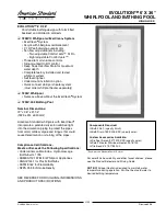 American Standard Evolution 7236V Specification Sheet preview