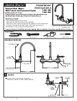 American Standard Exposed Wall Mount Sink Faucet with Gooseneck Spout 7293.152 Installation Instructions предпросмотр