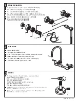 Предварительный просмотр 2 страницы American Standard Exposed Wall Mount Sink Faucet with Gooseneck Spout 7293.152 Installation Instructions