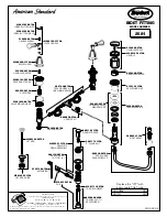 Предварительный просмотр 1 страницы American Standard Fixture-Mounted Bidet Fitting 2581 Parts List