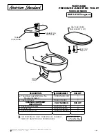 Предварительный просмотр 1 страницы American Standard Fontaine Elongated Pressure-Assisted One-Piece Toilet 2045.013 Repair Parts