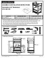 American Standard Generations 24" Washstand 9210.224.329 Assembly And Installation Instructions предпросмотр