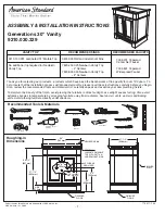 American Standard Generations 30" Vanity 9210.030.329 Assembly And Installation Instructions предпросмотр