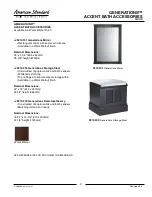 American Standard Generations Mirror 9210.101 Specification Sheet предпросмотр