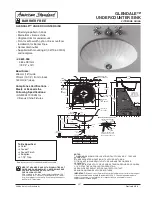 Предварительный просмотр 1 страницы American Standard Glendale 0625.000 Specification Sheet