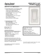 American Standard Green Tea 3571.328 Specification Sheet preview