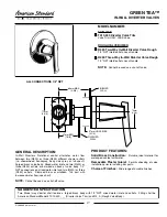 Предварительный просмотр 1 страницы American Standard Green Tea In-Wall Diverter Valves T010.430 Specification Sheet