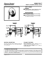 Предварительный просмотр 1 страницы American Standard Green Tea On/Off & Volume Control Valves T373.700 Specification Sheet