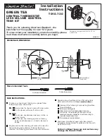 Preview for 1 page of American Standard GREEN TEA T010.730 Installation Instructions Manual