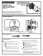 Preview for 1 page of American Standard GREEN TEA T010.740 Installation Instructions Manual