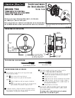 Preview for 9 page of American Standard GREEN TEA T010.740 Installation Instructions Manual