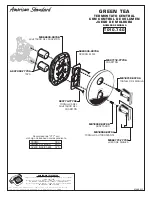 Preview for 12 page of American Standard GREEN TEA T010.740 Installation Instructions Manual