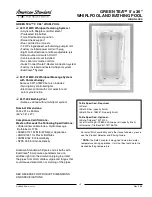 Preview for 1 page of American Standard Green Tea Whirlpool and Bathing Pool 3571.018WC.K2 Specifications